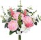 16PCS Artificial Silk Pink Flower Bouquets – Faux Peony, Hydrangea & Eucalyptus Stems (13.78") for Wedding, Home Decor, Table Centerpieces, Farmhouse & Spring Arrangements